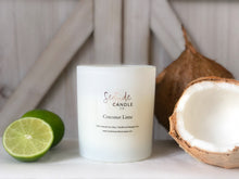 Load image into Gallery viewer, Immerse yourself in the invigorating fusion of creamy coconut and zesty lime, meticulously crafted to transport your senses to sun-kissed shores and swaying palm trees. This harmonious blend creates a captivating aroma that transforms any space into a tranquil seaside retreat.