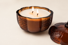 Load image into Gallery viewer, Heirloom Pumpkin Crystal Amber Soy Candle
